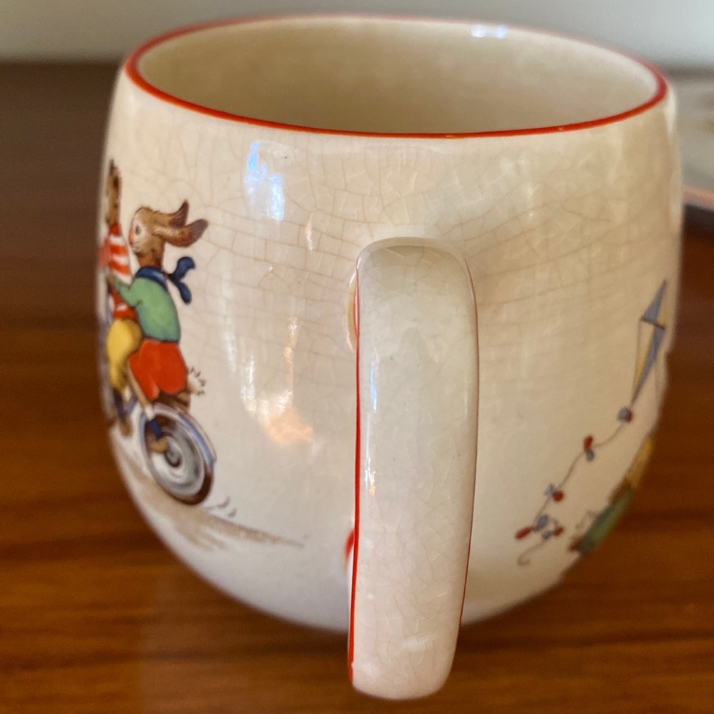 Rare VTG Royal Winton Bunny’s Playtime English China Cup/Plate Made in England - Picture 4 of 16